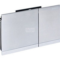 Przycisk uruchamiający Geberit Sigma60 do spłukiwania dwudzielnego, zestaw wykończeniowy: Przyciski: chromowane, szczotkowane, z powłoką easy-to-clean, Paski ozdobne: chrom błyszczący