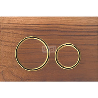 Przycisk uruchamiający Geberit Sigma50, przedni, amerykański orzech włoski, pierścienie: mosiądz, okrągły