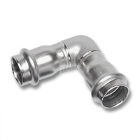 Kolano 90' SANHA NiroSan Press, stal nierdzewna, 28 mm (zw x zw)