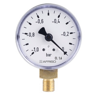 Manometr z rurką Bourdona AFRISO RF grzewczy 0/6 bar G1/4B radialne fi 50 mm, kl. 2.5%