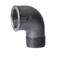 Kolano nakrętno-wkrętne czarne 5/4'' A4 STRONG_S