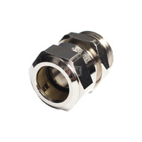 Śrubunek TECE flex dwuczęściowy, mosiądz (nikiel), 15 mm x 1/2'' (zw x GZ)