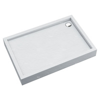 Brodzik akrylowy zintegrowany z nośnikiem Stabilsound Plus® oraz obudową akrylową przeciągniętą do podłogi Medium White Stone 90x120x16 cm, prostokątny