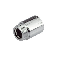 Przedłużka PERFEXIM 502, mosiądz (chrom), 1/2'' (GW x GZ), 10 mm, PN16 bar