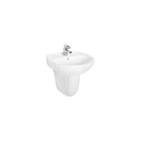 Umywalka Koło Idol, B50cm, H17.5cm, T41cm, z otworem na baterię, z przelewem