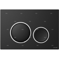 PRZYCISK LUNA RING CZARNY MATOWY DETAL CHROM BŁYSK