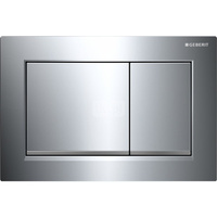 Przycisk uruchamiający Geberit Omega20, przedni/górny, chrom bł.-chrom mat-chrom bł., prostokątny