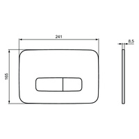 OLEAS PRZYCISK SPŁUKUJĄCY P3 CHROM