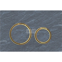 Przycisk uruchamiający Geberit Sigma50, przedni, łupek Mustang, pierścienie: mosiądz, okrągły