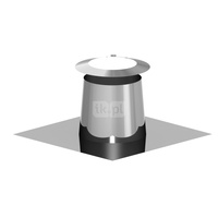 Przejście przez dach płaski stal nierdzewna + kołnierz fi140/225mm