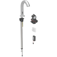 Bateria umywalkowa Geberit Piave, stojąca, zasilanie bateryjne, do podtynkowej skrzynki funkcyjnej, bez mieszacza, stal nierdzewna