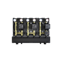 Zestaw DZGP-ECFP-15/ z dwoma grupami z zaw. termost. 20-45' C i jedną z zaw. miesz. i siłownikiem z pompami DEFRO ECOFLOW ENERGY PLUS