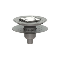 Wpust Classic DN50, odpł.pion., z nasadką Variofix i kratką 95x95, podwój. uszczel.