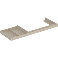 Nasadzany blat pod umywalkę Geberit Citterio z powierzchnią odkładczą: B=133cm, Dąb beżowy