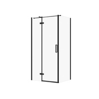 KABINA PRYSZNICOWA CITY Z ZAWIASAMI CZARNA 100X80X195 LEWA TRANSP