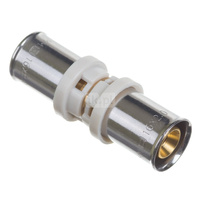 Złączka prosta zaprasowywana QIK XPRT, mosiądz, 75 mm (złącze zaprasowywane)