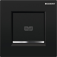 Pneumatyczny zawór spłukujący Geberit do pisuaru, ręczny, Typ 20, czarny-chrom bł.-czarny, prostokątny