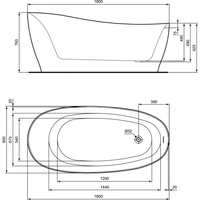 AROUND WANNA WOLNOSTOJĄCA 180X85
