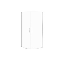 KABINA PRYSZNICOWA PÓŁOKRĄGŁA DRZWI PEŁNE MODUO 80X80X195 SZKŁO TRANSP