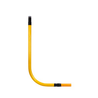 Przyłącze gazu stalowe z rury preizolowanej, PE63 x gwint 1 1/2", L=500xH=1500