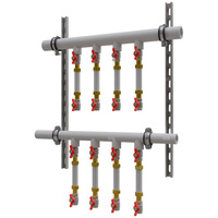 Moduł wodny zespołu rozdzielaczy mieszkaniowych - 2 mieszkania