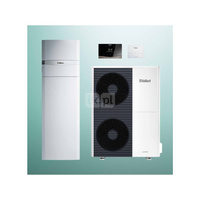 Pakiet Systemowy OZE - Pompa ciepła powietrzna powietrze-woda monoblok VAILLANT VWL 125/6A aroTHERM plus 12.2 kW 400 V + Centrala grzewcza uniTOWER VIH QW 190/6E + Moduł komunikacji internetowej VR 940f + Regulator sensoCOMFORT VRC 720