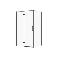 KABINA PRYSZNICOWA CITY Z ZAWIASAMI CZARNA 120X90X195 LEWA TRANSP