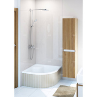 Brodzik akrylowy półokrągły "Dante" 80x80x41 R55, głęb. 28 cm