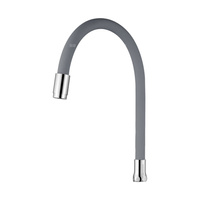 Jednofunkcyjna elastyczna wylewka do baterii, szary / chrom