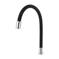 Jednofunkcyjna elastyczna wylewka do baterii, czarny / chrom