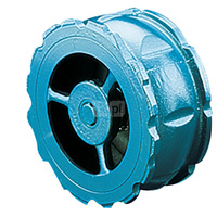 Zawór zwrotny miedzykołnierzowy, zamknięcie płytkowe wspomagane sprężyną, typ 802, Pnom 1,6 Mpa, DN 32