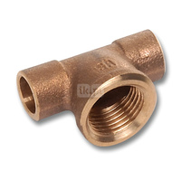 Trójnik SANHA 4130G brąz 22 mm x 1/2'' x 22 mm (lut wewnętrzny x GW x lut wewnętrzny)