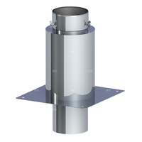 Izolowane przedłużenie komina dymowego fi 160mm z adapterem nasady grubość 1,0mm L=350mm