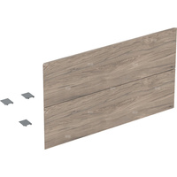 Zestaw frontów szuflad (2 szt.) do dolnej szafki pod umywalkę z dwoma szufladami GEBERIT ONE, kol. orzech włoski hickory melamina, struktura drewna szer.900 mm