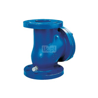 Zawór zwrotny kołnierzowy, zamknięcie kulowe do instalacji ciśnieniowych, system umożliwiający podniesienie kuli, typ 418D, Pnom 1,0 MPa, DN 150