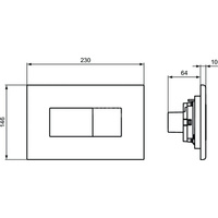 SOLEA PRZYCISK CHROM MAT LOGO IS