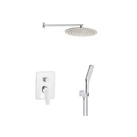 Zestaw podtynkowy z baterią podtynkową 2-funkcyjną Dokos biały/chrom