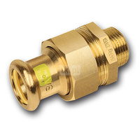 Śrubunek SANHA Press Gas trzyczęściowy, miedź, 28 mm x 3/4'' (zw x GZ)