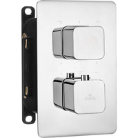 Komplet podtynkowy natryskowy chrom z boxem termostatycznym zaokrąglony