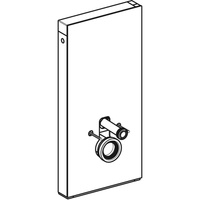 Moduł sanitarny do WC wiszącego GEBERIT Monolith, 1010 mm x 480 mm x 106 mm, regulacja wysokości, front: sand, bok: aluminium