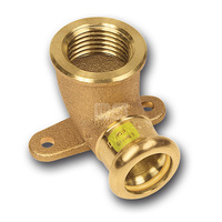 Kolano 90' SANHA Press Gas ścienne, miedź, 18 mm x 3/4'' (zw x GW)