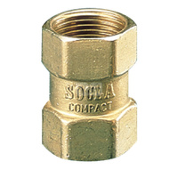 Typ 601v - zawór zwrotny gwintowany wew., zamknięcie grzybkowe wspomagane sprężyną, uszczelka: FKM (Viton) Pnom 1,0 MPa, tmax=80 st.C. typ 601V, 1/2"