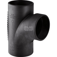 Trójnik GEBERIT Silent-db20 88.5' PE 110 mm x DN 100 x 110 mm x 110 mm (króciec z tworzywa sztucznego do spawania/zgrzewania x króciec z tworzywa sztucznego do spawania/zgrzewania x króciec z tworzywa sztucznego do spawania/zgrzewania), kolor czarny