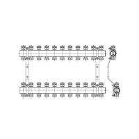 PHA-109A 4-obwodowy PN10 Rozdzielacz CuZn
